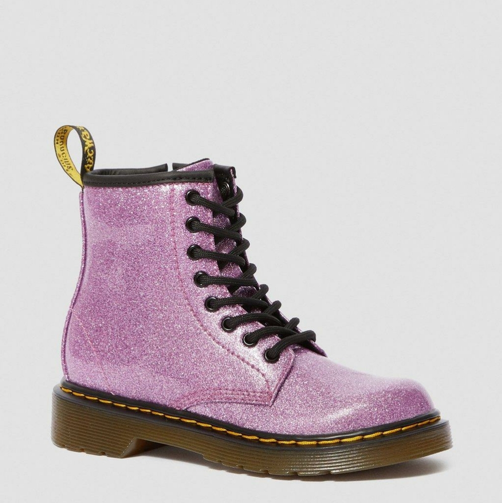 Doc Martin Junior 1460 pink glitter boots
